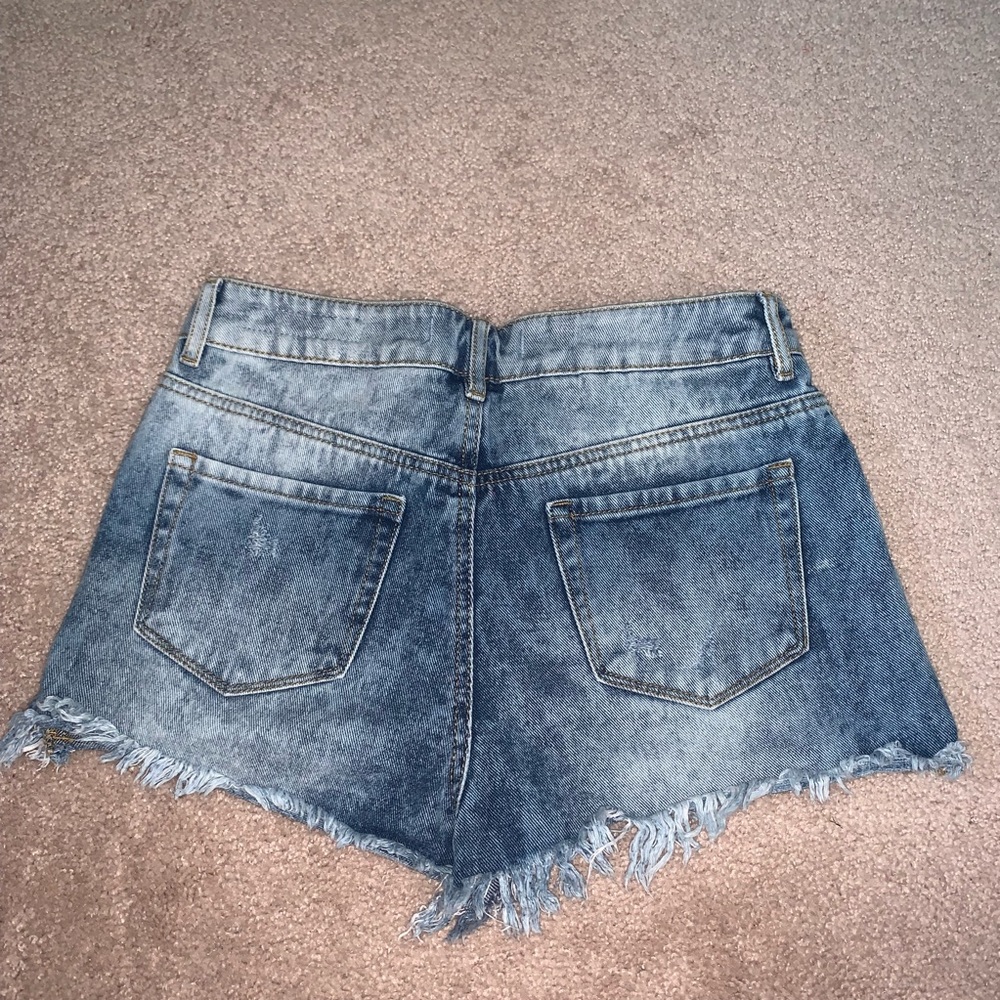 High Rise Denim Ripped Shorts Bullhead - Picture 4 of 4